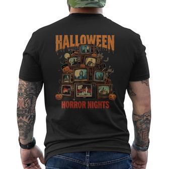 Halloween Horror Nights Retro Spooky Tv Men's T-shirt Back Print - Thegiftio UK