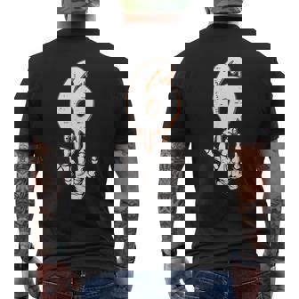 Halloween Number 6 Matching 67 Meme Skeleton Hand Men's T-shirt Back Print | Mazezy