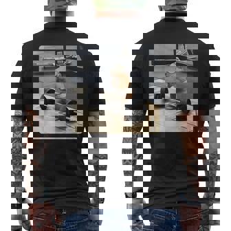 Hamster Deadlift Training Cute Rat Weightlifting Meme Men's T-shirt Back Print - Monsterry