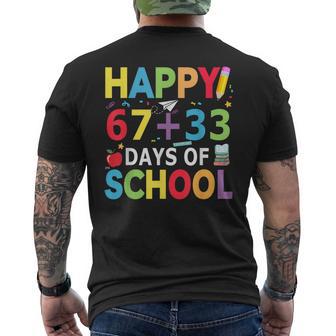 Happy 6733 Days Of School Math 100 Days Of School 67 Meme Men's T-shirt Back Print - Thegiftio UK