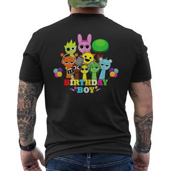 Happy Birthday Boy Sprunky Simon Pinki Oren Funbot Men's T-shirt Back Print - Thegiftio UK