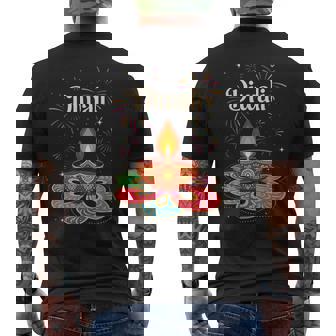 Happy Diwali Deepavali Hindu Indian Festival Of Lights Men's T-shirt Back Print - Monsterry