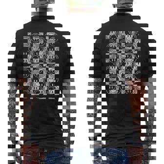 Happy Face Checkerboard Pattern Minimal – Checkered Smile Men's T-shirt Back Print | Mazezy