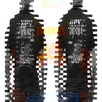 Happy Friendsgiving Squad Thanksgiving Men's T-shirt Back Print | Mazezy