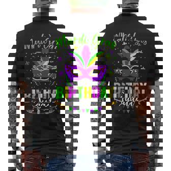 Happy Mardi Gras Birthday Mardi Gras Squad Men's T-shirt Back Print - Thegiftio