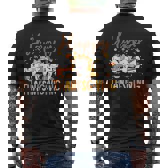 Happy Thanksgiving Dental Tooth Hygienist Assistant Student Men's T-shirt Back Print | Seseable FR