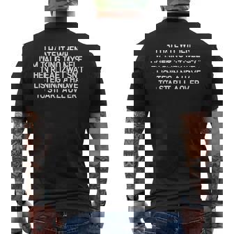 Hate It When I'm Talking To Myself Jokes Sarcastic Men's T-shirt Back Print - Thegiftio