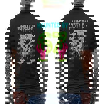 Haunted By 67 Halloween Spooky Season Pumpkin Ghost Men's T-shirt Back Print - Thegiftio