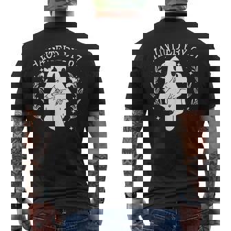 Haunted By 67 Six Seven Gen Alpha Z Ghost Halloween Men's T-shirt Back Print - Seseable