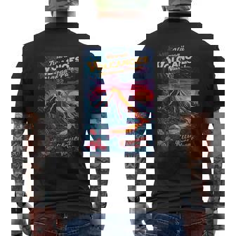 Hawaii Volcanoes National Park Usa Vintage Kilauea Travel Men's T-shirt Back Print - Monsterry