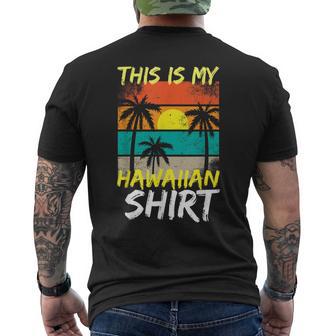 This Is My Hawaiian Tropical Luau Costume Party Hawaii Men's T-shirt Back Print - Thegiftio