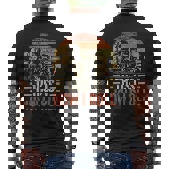 Hay Farmer Hay Season This Is How I Roll Hay Bale Tractor Men's T-shirt Back Print - Monsterry