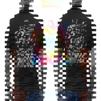 Head Start Rocks Teachers Educators Tie Dye Back To School Men's T-shirt Back Print | Mazezy