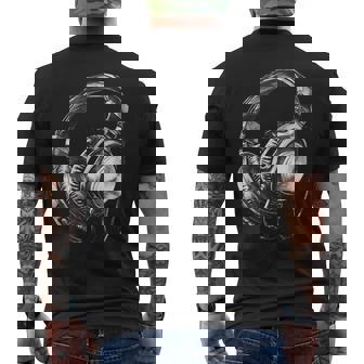 Headphones Music Dj Music Headphones House Headphone Lover Men's T-shirt Back Print | Mazezy