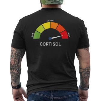 The Health Effects Of High Cortisol Levels Quote Men's T-shirt Back Print - Thegiftio UK