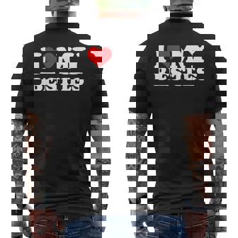 I Heart My Best Friend Matching Bestie Squad Bff Men's T-shirt Back Print - Monsterry