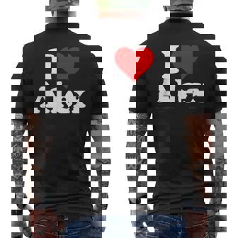 I Heart Love Alex Alexandra Alexander Alexander Alexis T-shirt imprimé au dos - Cadeauxyz
