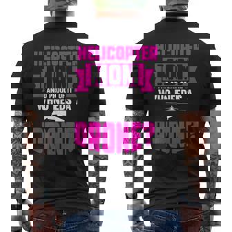 Helicopter Mom And Proud Of It Who Needs A Drone Men's Back Print T-Shirt | Mazezy