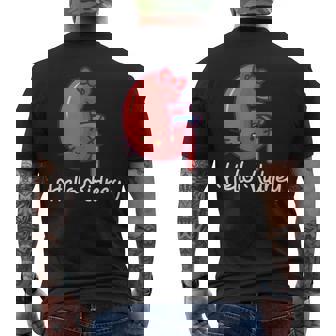 Hello Kidney おもしろ お医者さんへの感謝を示す メンズTシャツ バックプリント - Kawaiitshirt