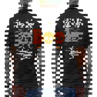 He's My Boo Skeleton Couples Matching Halloween Couple Men's T-shirt Back Print | Mazezy