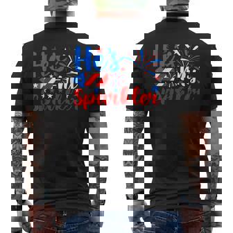 He's My Sparkler 4Th Of July Fireworks Couples Men's T-shirt Back Print - Monsterry
