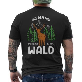 Hirsch Jagen Zubehör Lustiges Jagd T-Shirt mit Rückendruck - Geschenkecke