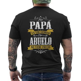 Hombreer Papa Es Un Honorer Abuelo No Tiene Precio Camiseta Hombre Estampado Espalda - Regaloses