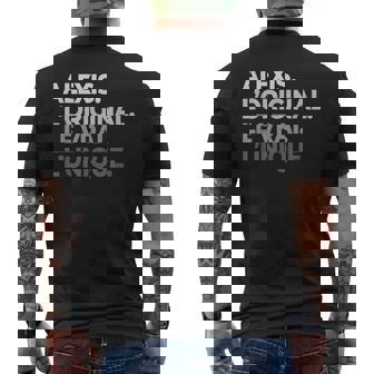 Homme Alexis L'original Lerai L'unique Humour Fête Des Pères T-shirt imprimé au dos - Cadeauxyz