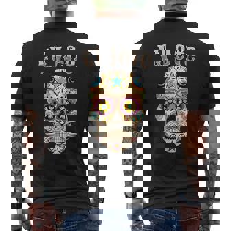 Homme El Jefeugarkull Dia De Los Muertos El Jefe T-shirt imprimé au dos - Cadeauxyz