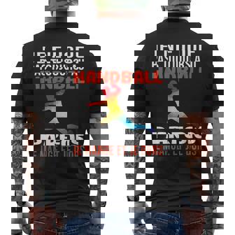 Homme Fan Handball Parfois Je Mange Dors Humour Handballeur Homme T-shirt imprimé au dos - Cadeauxyz