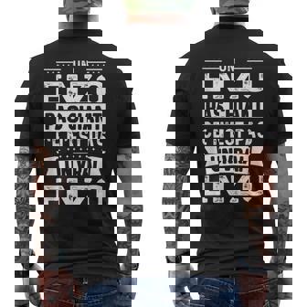 Homme Phrase Drôle Personnalisée Humoristique Homme Chiant Enzo T-shirt imprimé au dos - Cadeauxyz