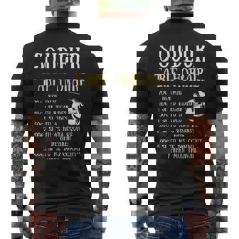 Hommeoudeur Tarif Horaire Humouroudure Homme Cadeauoudeur T-shirt imprimé au dos - Cadeauxyz