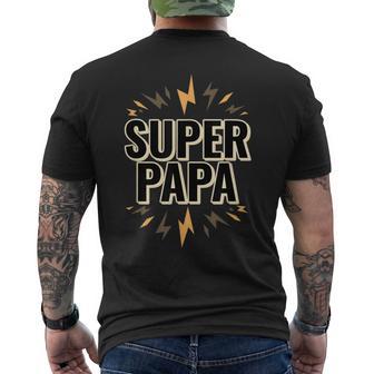 Hommeuper Papauper-Héros Papa Drole Cadeau Anniversaire T-shirt imprimé au dos - Cadeauxyz