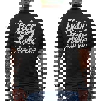 Honky Tonks And Dive Bars Trendy Western Cowboy Men's Back Print T-Shirt | Mazezy