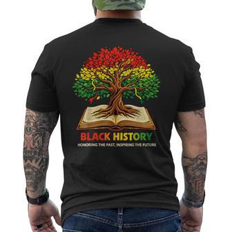 Honoring The Past Inspiring Future Black History African Men's T-shirt Back Print - Thegiftio UK