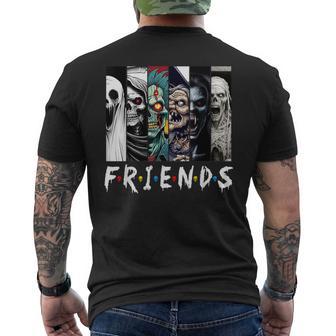 Horror Characters Friend Halloween Family Matching Scary Men's T-shirt Back Print - Thegiftio