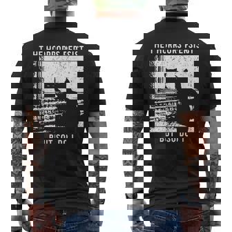 The Horrors Persist But So Do I Cat Men's T-shirt Back Print | Seseable UK