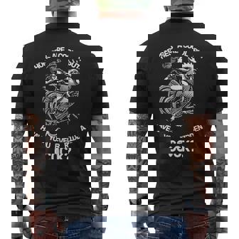 Horses Are Cool But Have You Ever Ridden A Cock Dirty Men's T-shirt Back Print - Monsterry