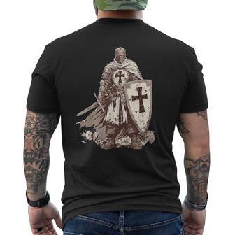 Hospitaller Knight Crusader Templar Medieval Men's T-shirt Back Print - Thegiftio UK