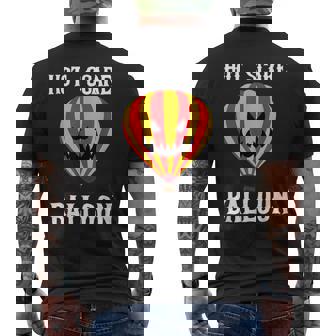 Hot Air Balloon Scary Ballooning Halloween Graphic Men's Back Print T-Shirt | Mazezy