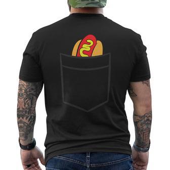 Hotdog In The Pocket Fast Food Pocket Hot Dog Men's T-shirt Back Print - Thegiftio UK