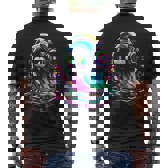 House Music Festival Ghost Optical Edm Rave Deejay Men's T-shirt Back Print - Thegiftio
