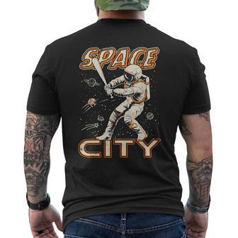 Graphic Houston Last Name Pride Vintage Costume Space City Men's T-shirt Back Print | Mazezy