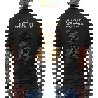 Hug Life Street Bear Hip Hop Pun Graphic Men's T-shirt Back Print | Seseable UK