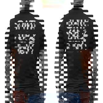 Hula Hoop Go With Your Flow Hooping Hula Hoop Dancing Men's Back Print T-Shirt | Mazezy