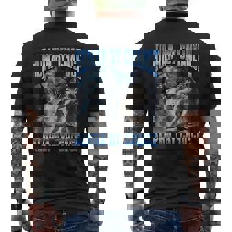 Human By Chance Alpha By Choice Cool Alpha Wolf Men's T-shirt Back Print | Seseable UK