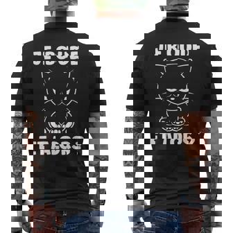 Humour Bouderimple Chat Mignon Grognon Drole Je Boude T-shirt imprimé au dos - Cadeauxyz