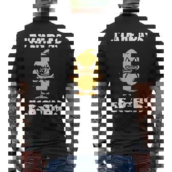 Humour Canard Mignon Grognon Drole J'aime Pas Les Gens T-shirt imprimé au dos - Cadeauxyz