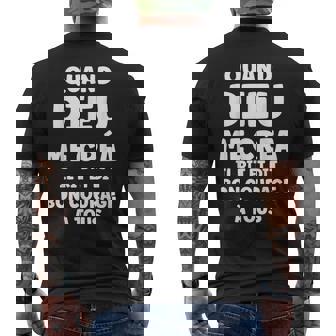 Humour Citation Drôle Quand Dieu Me Créa T-shirt imprimé au dos - Cadeauxyz