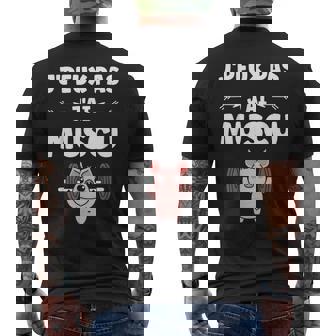 Humour Musculation Animaux Cochon J’Peux Pas J’Ai Muscu T-shirt imprimé au dos - Cadeauxyz